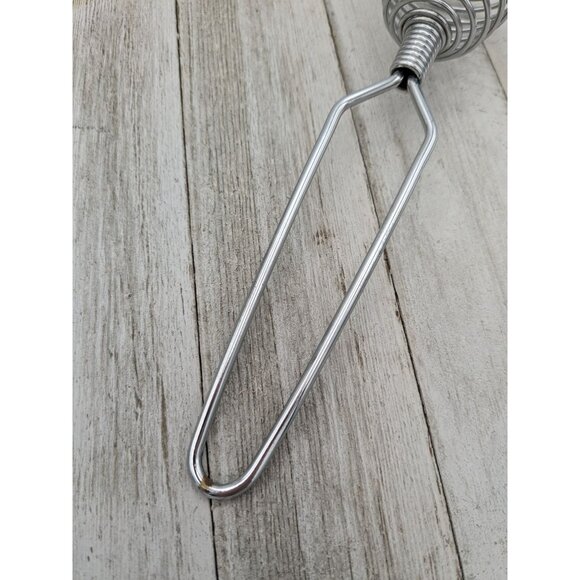 Vintage French #2 Spring Coil Whisk Wisk Wire Beater Mixer Metal 7" - Picture 3 of 7